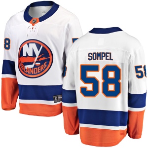 Men's Mitchell Vande Sompel New York Islanders Breakaway Away Jersey - White