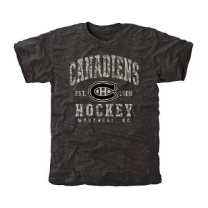 Men's Montreal Canadiens Camo Stack Tri-Blend T-Shirt - Black