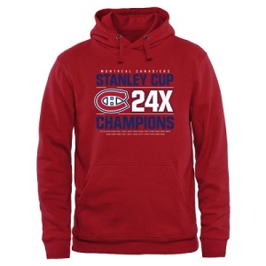 Men's Montreal Canadiens Rinkside Victor Pullover Hoodie - - Red