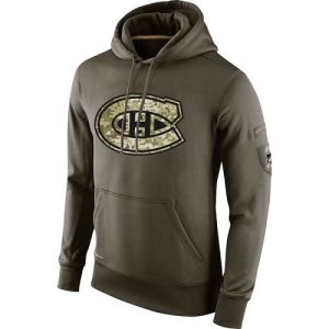 Men's Montreal Canadiens Salute To Service KO Performance Hoodie - Olive