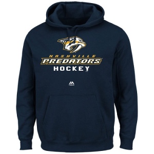 Men's Nashville Predators Big & Tall Critical Victory Pullover Hoodie - - Navy Blue