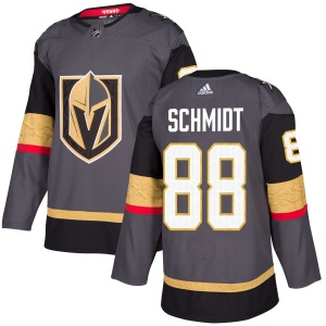 Men's Nate Schmidt Vegas Golden Knights Authentic Gray Jersey - Gold