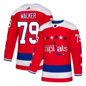 Men's Nathan Walker Washington Capitals Authentic Alternate Jersey - Red