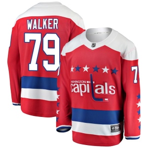 Men's Nathan Walker Washington Capitals Breakaway Alternate Jersey - Red