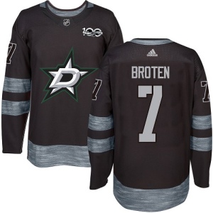 Men's Neal Broten Dallas Stars Authentic 1917-2017 100th Anniversary Jersey - Black