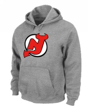 Men's New Jersey Devils Pullover Hoodie - - Grey