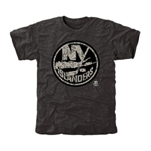 Men's New York Islanders Rink Warrior Tri-Blend T-Shirt - Black