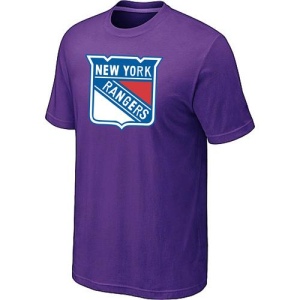 Men's New York Rangers Big & Tall Logo T-Shirt - - Purple