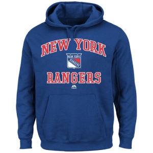 Men's New York Rangers Heart & Soul Hoodie - - Royal Blue