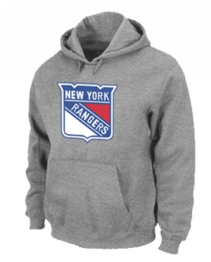 Men's New York Rangers Pullover Hoodie - - Grey