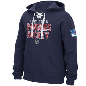 Men's New York Rangers Stitch Em Up Lace Hoodie - - Blue