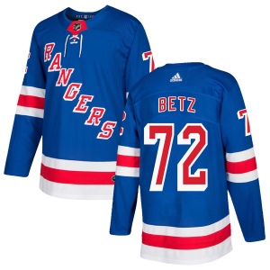 Men's Nick Betz New York Rangers Authentic Home Jersey - Royal Blue