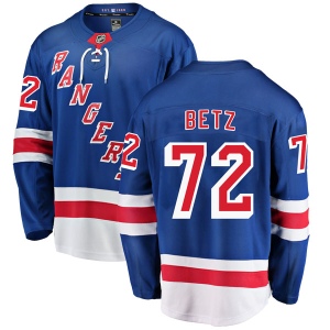 Men's Nick Betz New York Rangers Breakaway Home Jersey - Blue