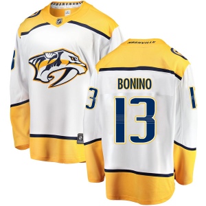 Men's Nick Bonino Nashville Predators Breakaway Away Jersey - White