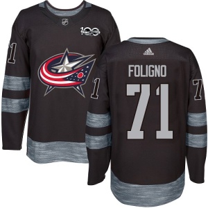 Men's Nick Foligno Columbus Blue Jackets Authentic 1917-2017 100th Anniversary Jersey - Black