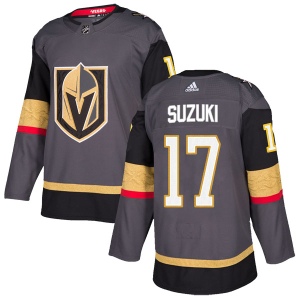 Men's Nick Suzuki Vegas Golden Knights Authentic Gray Home Jersey - Gold