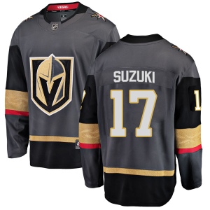 Men's Nick Suzuki Vegas Golden Knights Breakaway Black Home Jersey - Gold