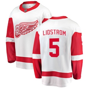 Men's Nicklas Lidstrom Detroit Red Wings Breakaway Away Jersey - White