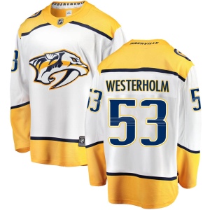 Men's Niclas Westerholm Nashville Predators Breakaway Away Jersey - White