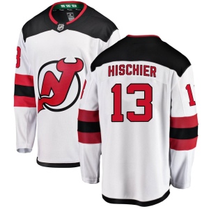 Men's Nico Hischier New Jersey Devils Breakaway Away Jersey - White