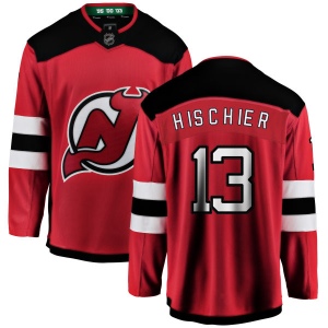 Men's Nico Hischier New Jersey Devils Home Breakaway Jersey - Red