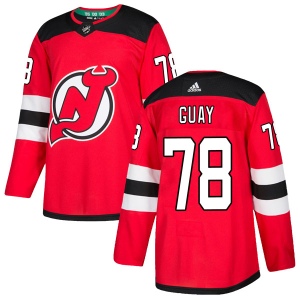 Men's Nicolas Guay New Jersey Devils Authentic Home Jersey - Red