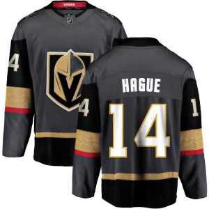 Men's Nicolas Hague Vegas Golden Knights Black Home Breakaway Jersey - Gold