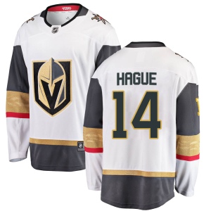 Men's Nicolas Hague Vegas Golden Knights Breakaway White Away Jersey - Gold