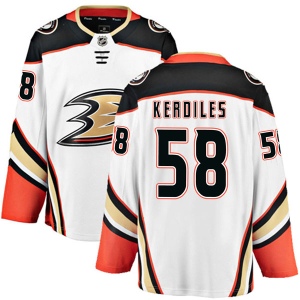 Men's Nicolas Kerdiles Anaheim Ducks Authentic Away Jersey - White