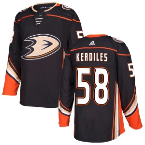 Men's Nicolas Kerdiles Anaheim Ducks Authentic Home Jersey - Black