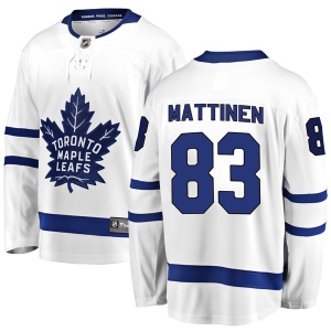 Men's Nicolas Mattinen Toronto Maple Leafs Breakaway Away Jersey - White