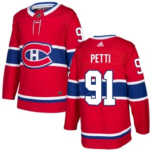 Men's Niki Petti Montreal Canadiens Authentic Home Jersey - Red