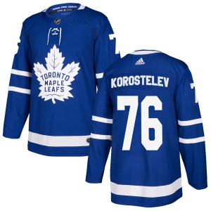 Men's Nikita Korostelev Toronto Maple Leafs Authentic Home Jersey - Blue