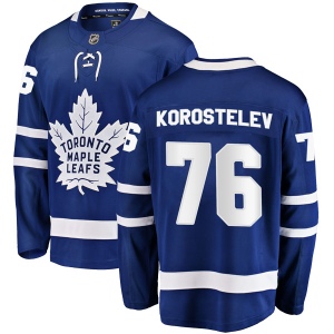 Men's Nikita Korostelev Toronto Maple Leafs Breakaway Home Jersey - Blue