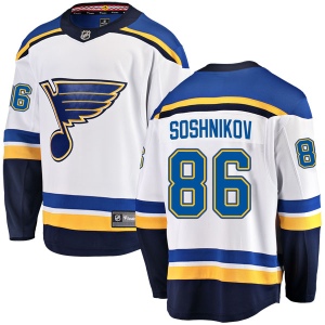 Men's Nikita Soshnikov St. Louis Blues Breakaway Away Jersey - White