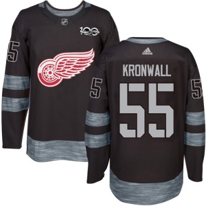 Men's Niklas Kronwall Detroit Red Wings Authentic 1917-2017 100th Anniversary Jersey - Black