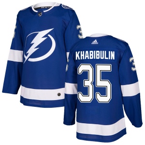 Men's Nikolai Khabibulin Tampa Bay Lightning Authentic Home Jersey - Blue