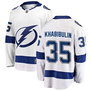 Men's Nikolai Khabibulin Tampa Bay Lightning Breakaway Away Jersey - White