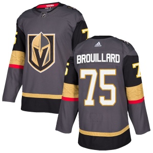 Men's Nikolas Brouillard Vegas Golden Knights Authentic Gray Home Jersey - Gold