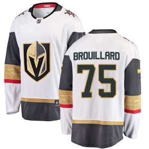 Men's Nikolas Brouillard Vegas Golden Knights Breakaway White Away Jersey - Gold