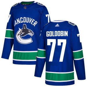 Men's Nikolay Goldobin Vancouver Canucks Authentic Home Jersey - Blue