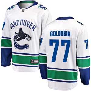 Men's Nikolay Goldobin Vancouver Canucks Breakaway White Away Jersey - Gold