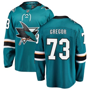 Men's Noah Gregor San Jose Sharks Breakaway Home Jersey - Teal