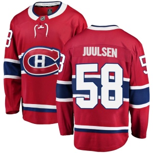 Men's Noah Juulsen Montreal Canadiens Breakaway Home Jersey - Red