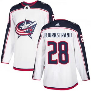 Men's Oliver Bjorkstrand Columbus Blue Jackets Authentic Away Jersey - White