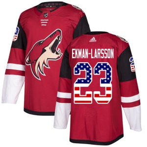 Men's Oliver Ekman-Larsson Arizona Coyotes Authentic USA Flag Fashion Jersey - Red