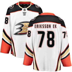 Men's Olle Eriksson Ek Anaheim Ducks Authentic Away Jersey - White