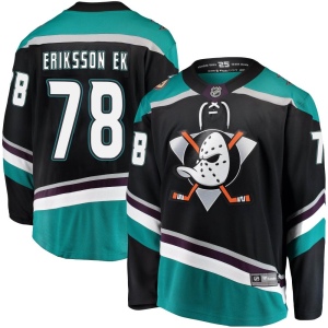 Men's Olle Eriksson Ek Anaheim Ducks Breakaway Alternate Jersey - Black