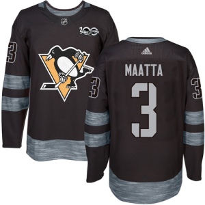 Men's Olli Maatta Pittsburgh Penguins Authentic 1917-2017 100th Anniversary Jersey - Black