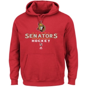 Men's Ottawa Senators Critical Victory Pullover Hoodie Sweatshirt - - Red